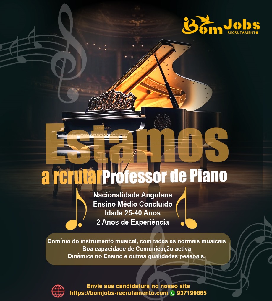 Vaga para Professor de Piano 