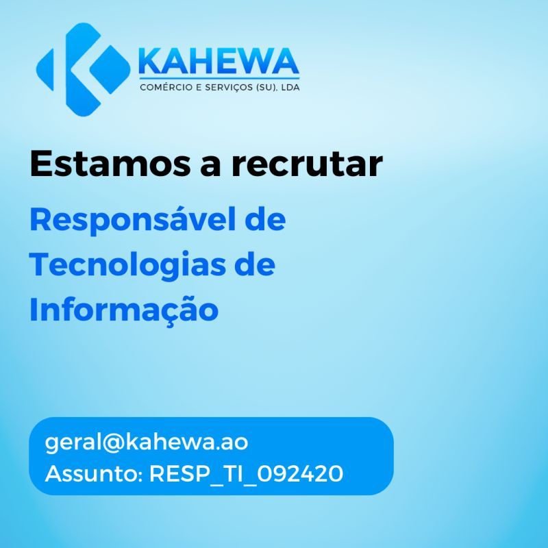 Vaga para Responsável de TI