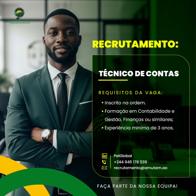 Vaga para Técnico de Contas