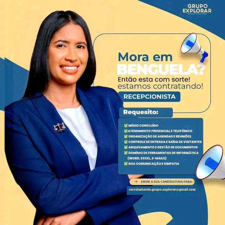 Vaga para Recepcionista