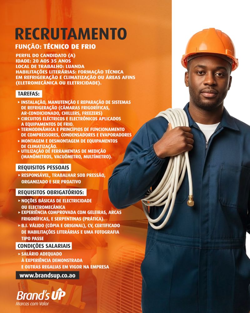 VAGA PARA TÉCNICO DE FRIO