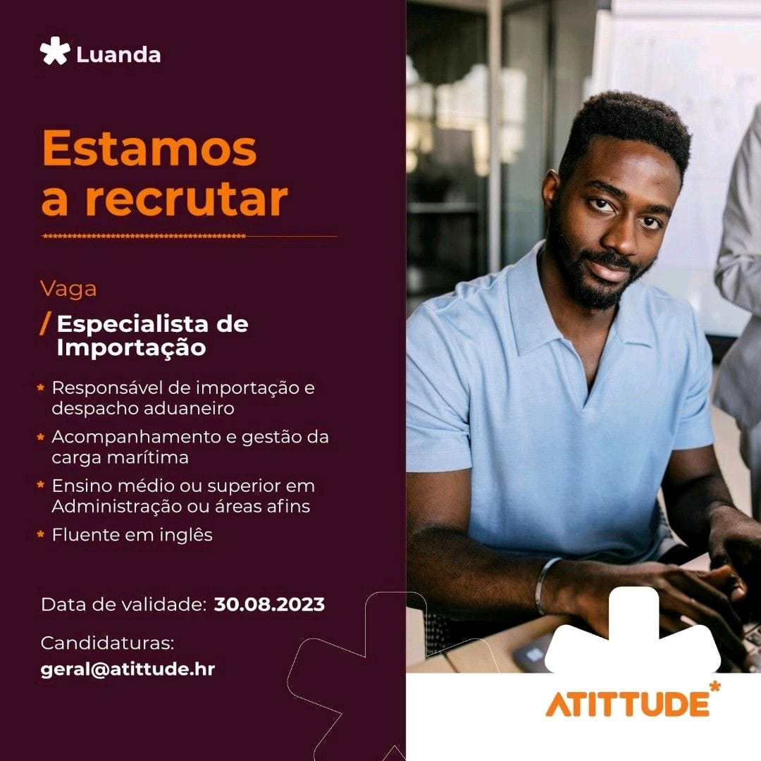VAGA PARA ESPECIALISTA DE IMPORTAÇÃO 