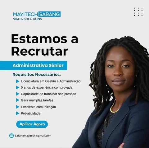 Vaga para Administrativa Sênior