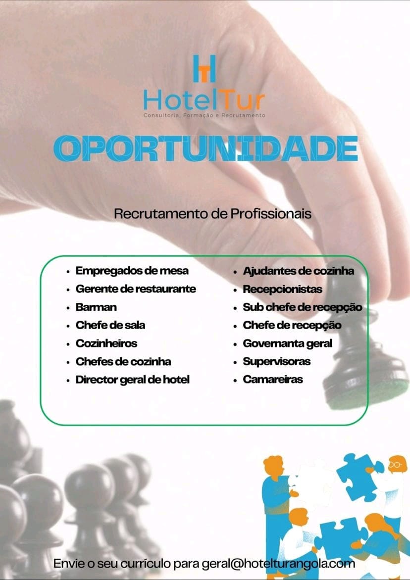 CATORZE(14) VAGAS DISPONÍVEIS NO HOTEL TUR