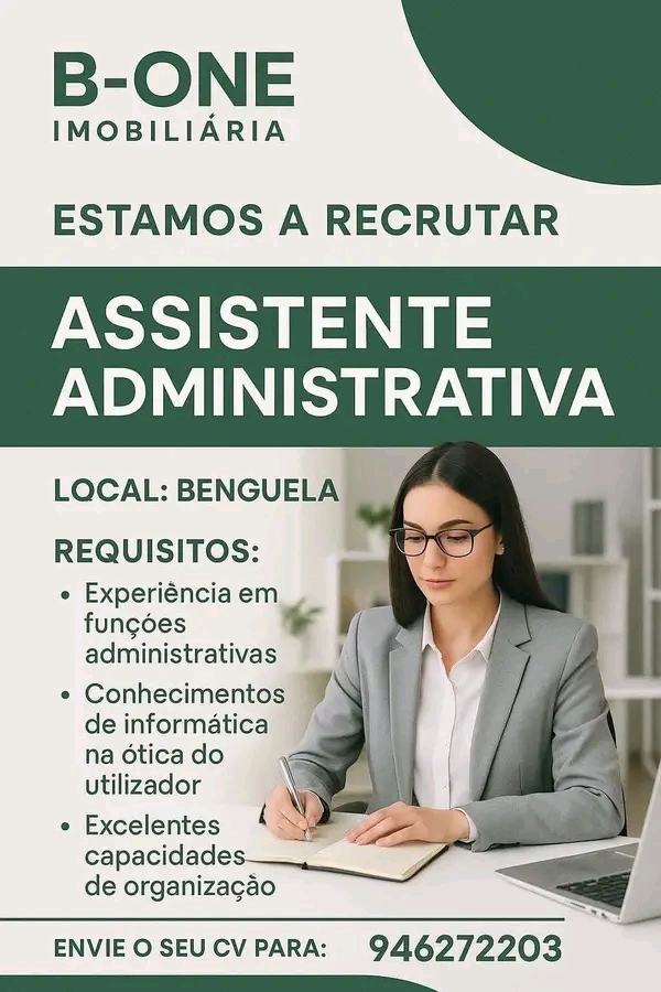 Vaga para uma assistente administrativa 