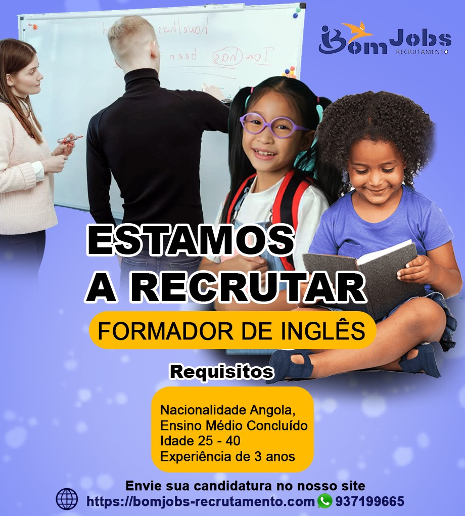 Vaga para Formador de Inglês