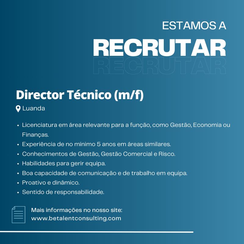 Vaga para Director Técnico (M/F)