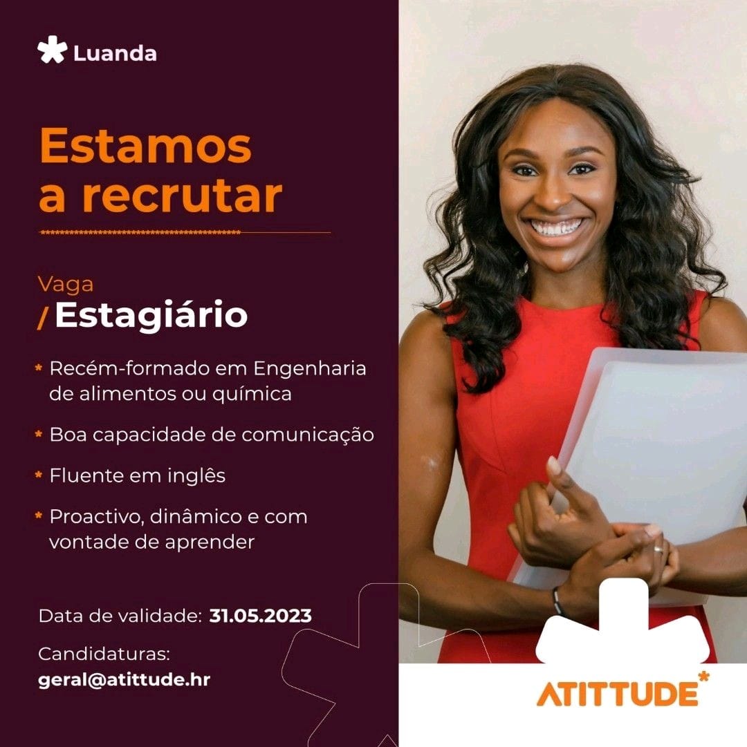 Recrutamento para um(a) Estagiário Recém-formado em Engenharia de Alimentos ou Química