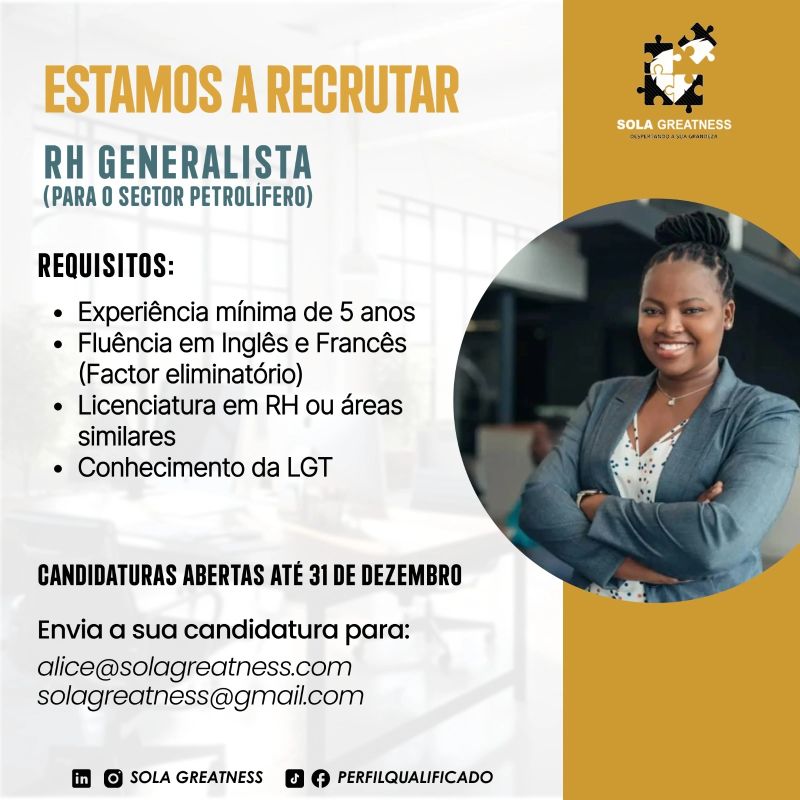 VAGA PARA ​RH GENERALISTA