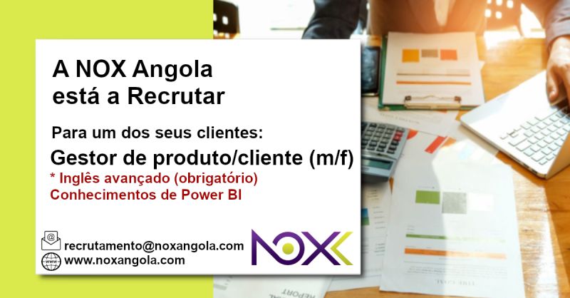 Vaga para Gestor de Produto/Cliente (m/f)