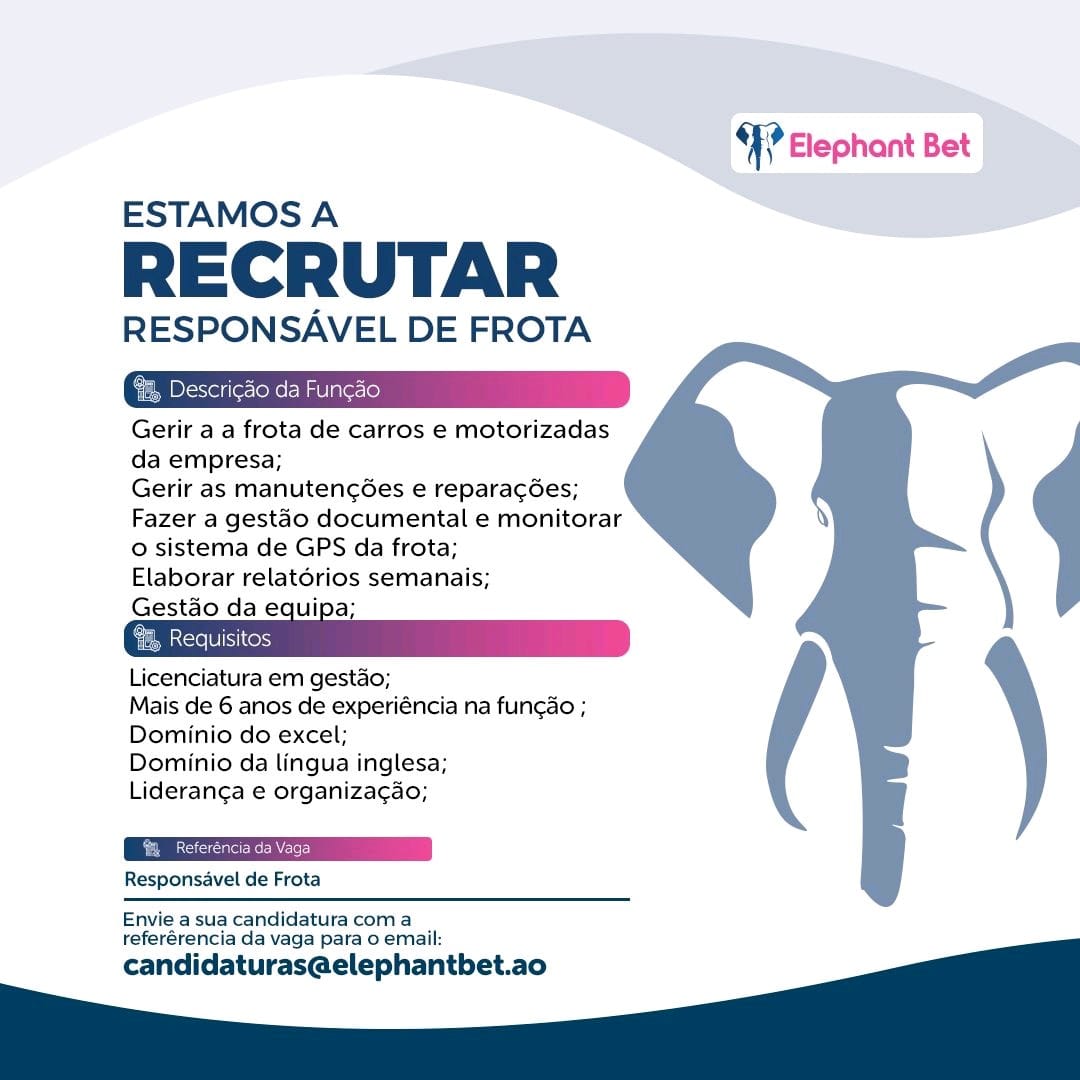 VAGA PARA RESPONSÁVEL DE FROTA 