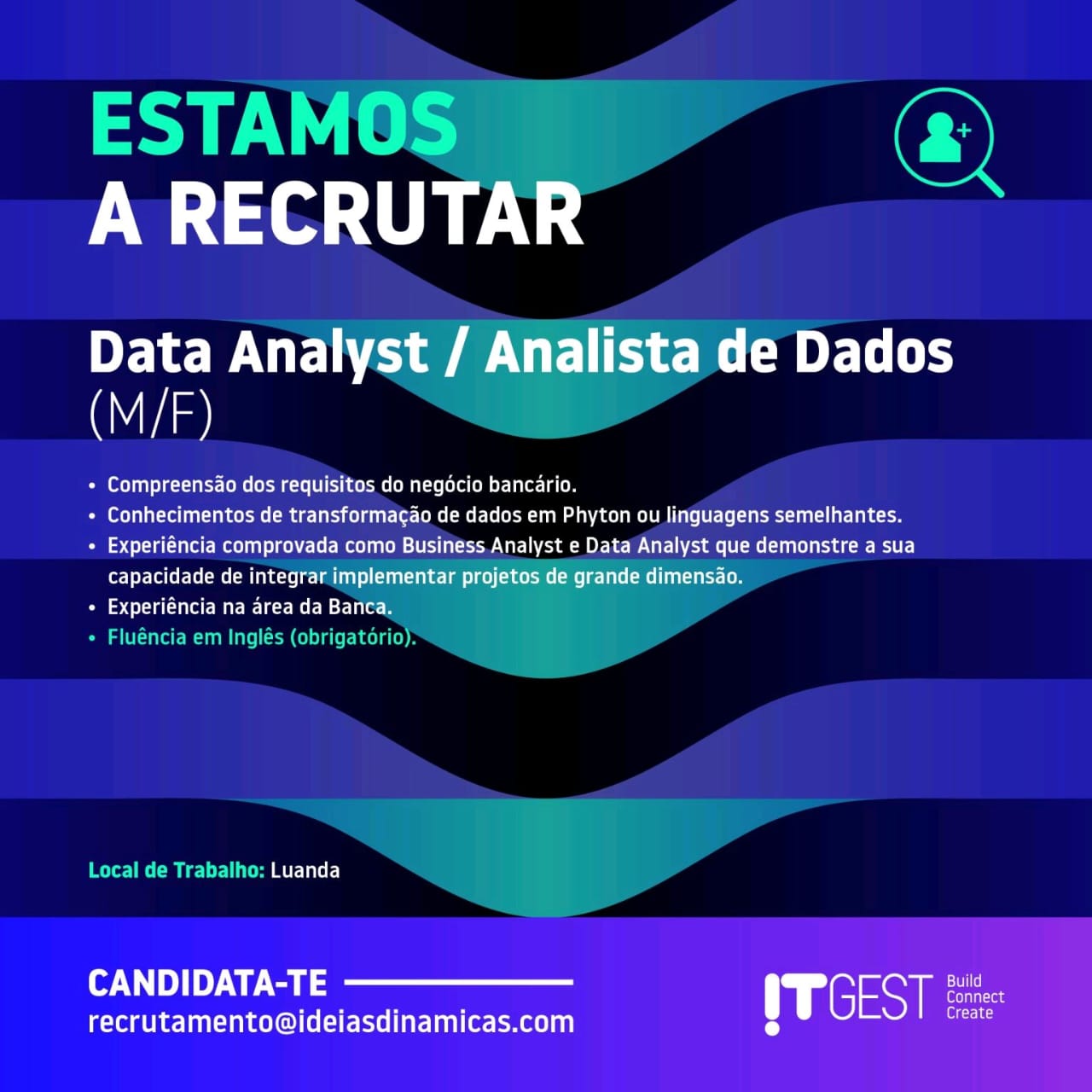 Vaga para Analista de Dados (M/F)