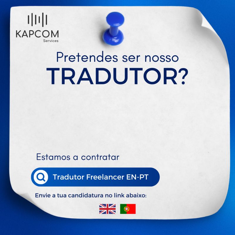 Vaga para Tradutor (Inglês/Português)