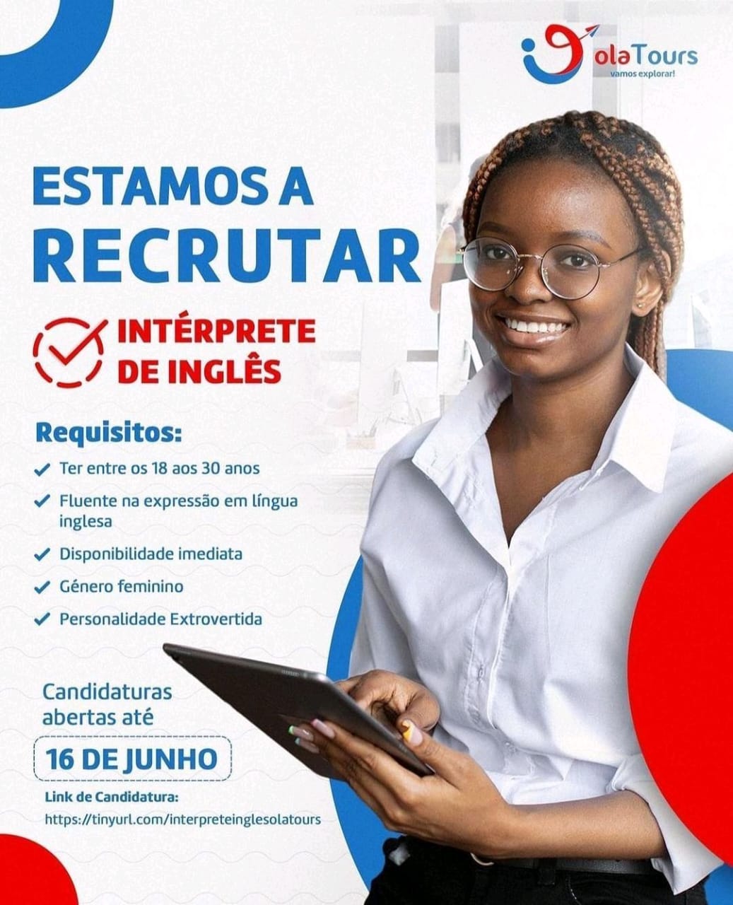 VAGA PARA INTÉRPRETE DE INGLÊS