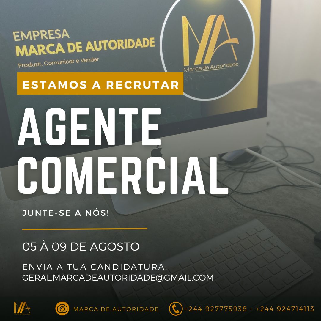 VAGA URGENTE PARA AGENTE COMERCIAL