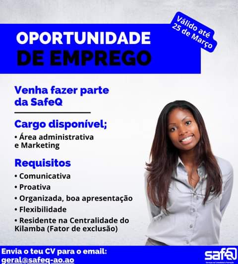 Recrutamento Para Área Administrativa E Marketing 