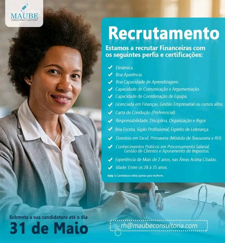 Oportunidade de Carreira em Finanças