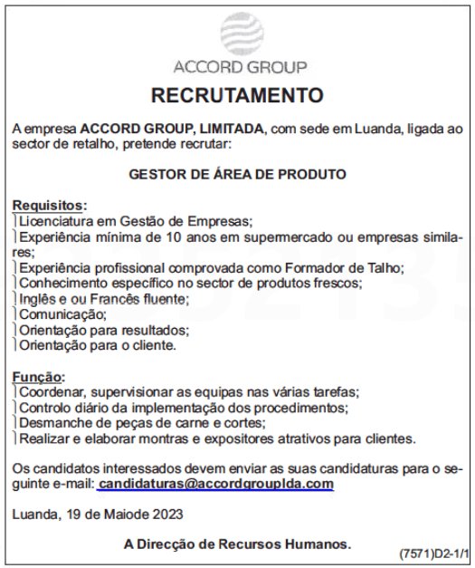 VAGA PARA GESTOR DE ÁREA DE PRODUTO
