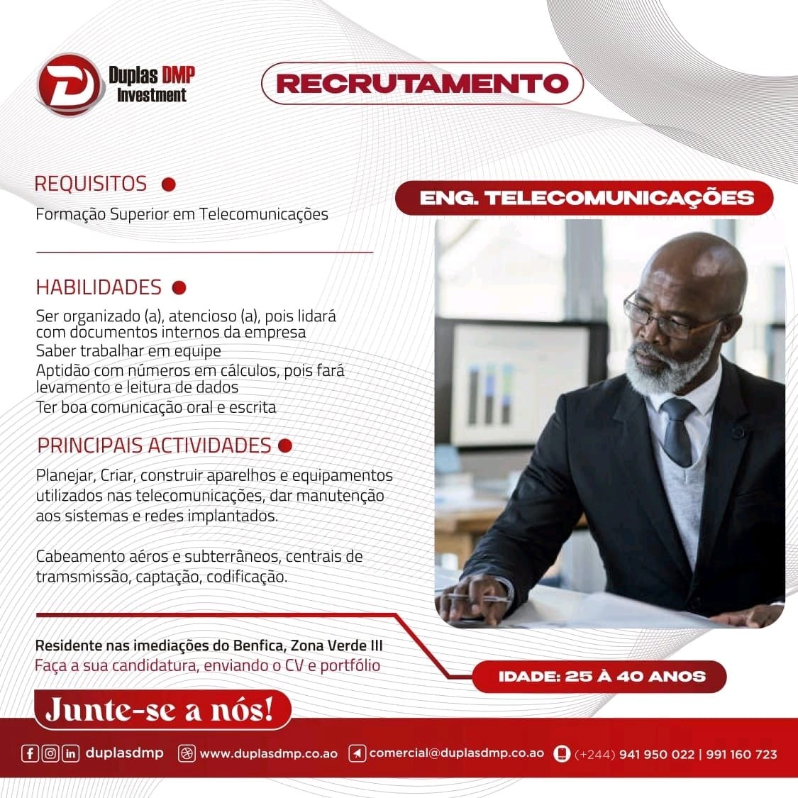 VAGA PARA ENG. TELECOMUNICAÇÕES