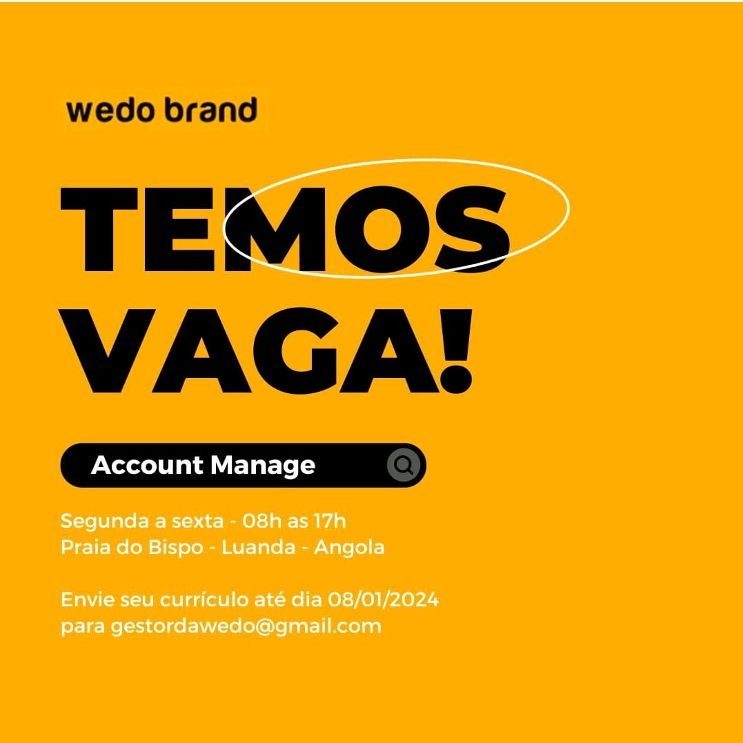 Vaga para Account Manager