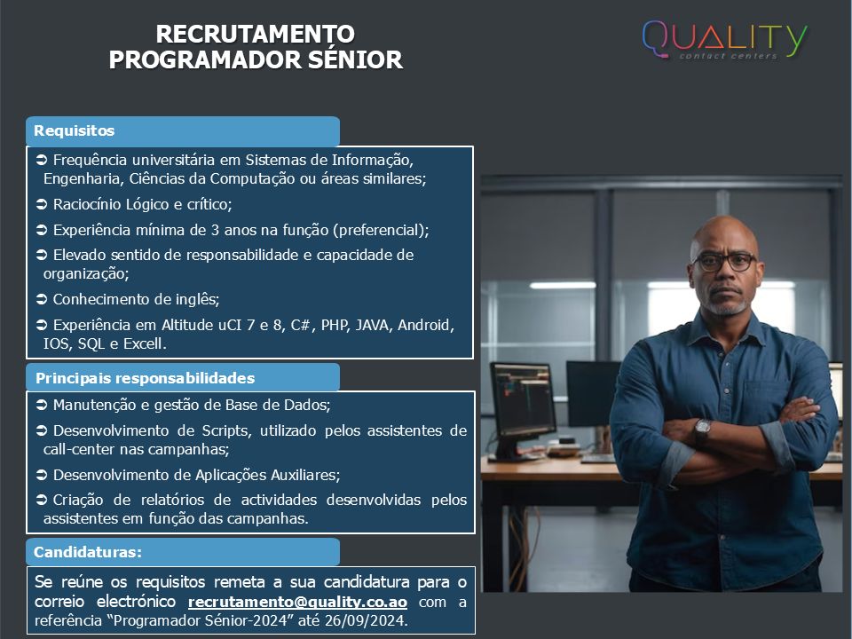 Vaga para Programador(a) Sénior