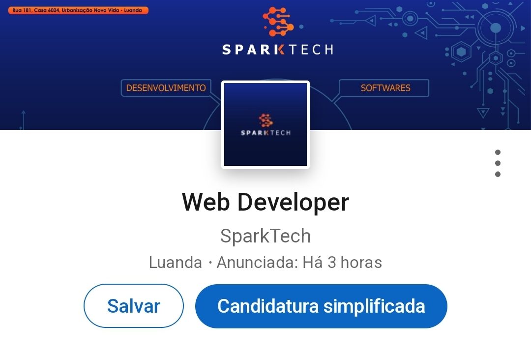 Vaga para Web Developer