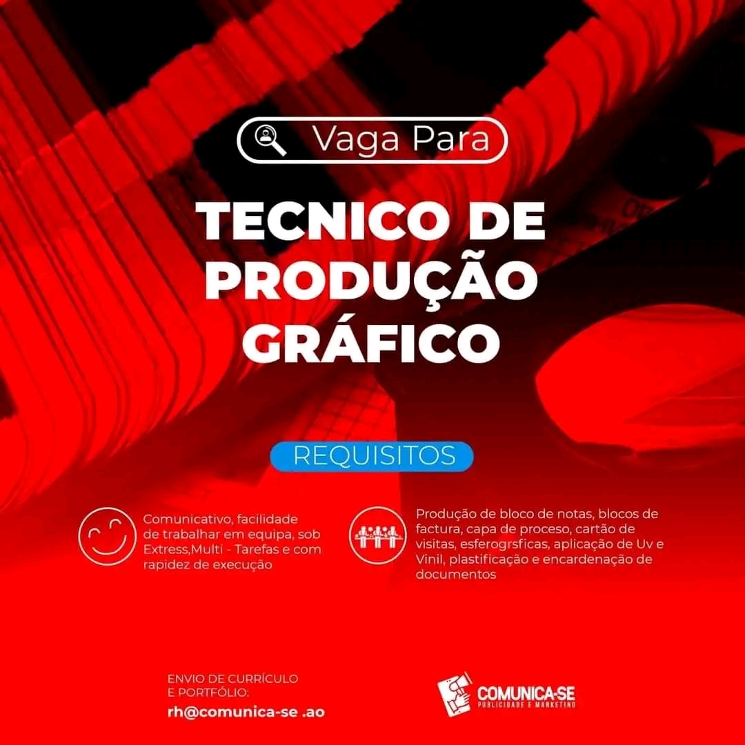 Vaga para Técnico de produção gráfica