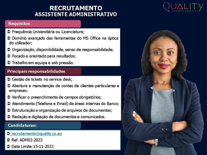 Vaga para Assistente Administrativo