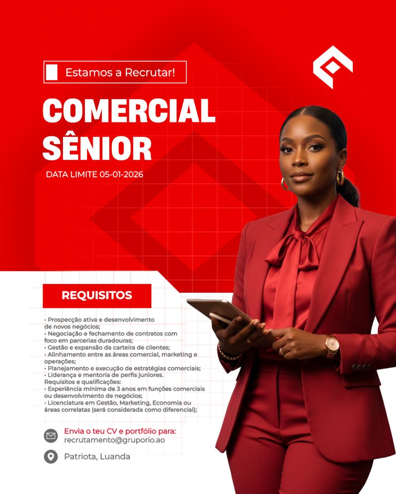 OPORTUNIDADE: ​COMERCIAL SÊNIOR