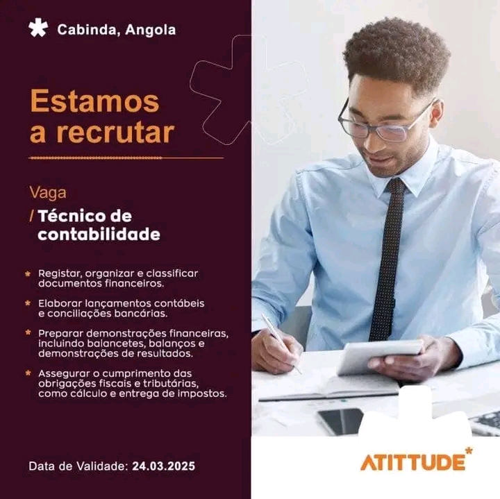 VAGA PARA TÉCNICO DE CONTABILIDADE