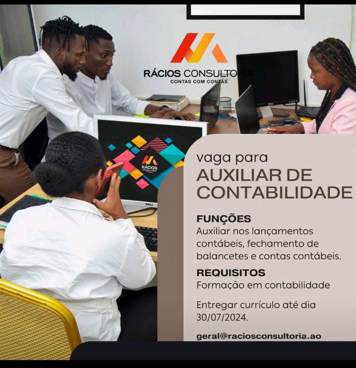 VAGA PARA AUXILIAR DE CONTABILIDADE 