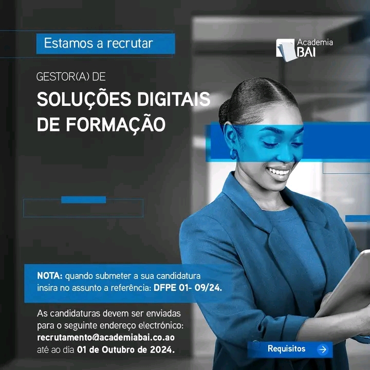 VAGA PARA GESTOR (A) DE SOLUÇÕES DIGITAIS DE FORMAÇÃO 