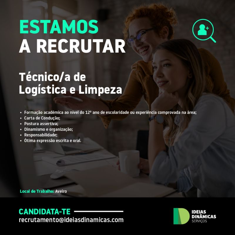 Vaga para Técnico/a de Logística e Limpeza