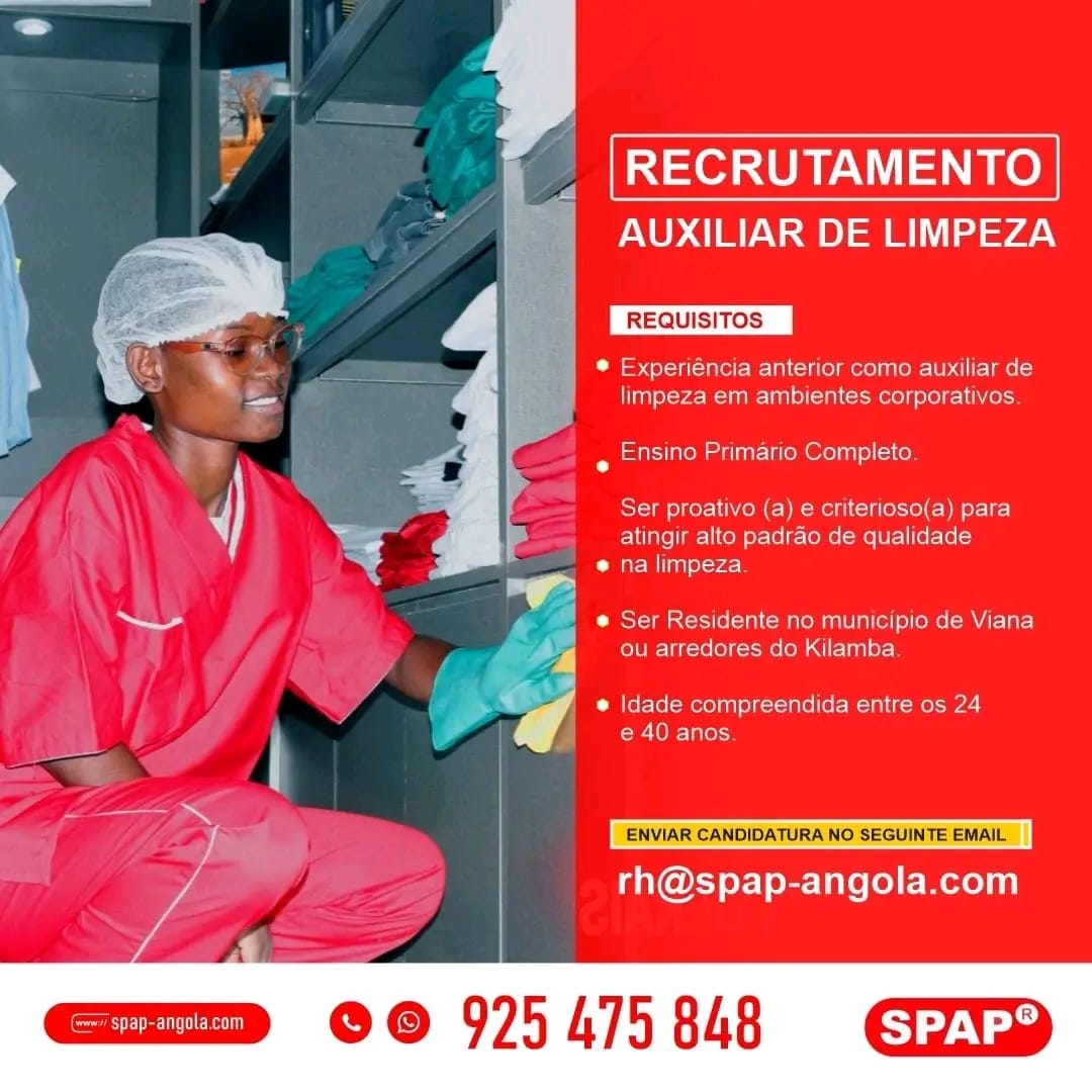 VAGA PARA AUXILIAR DE LIMPEZA