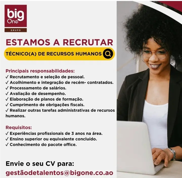 VAGA PARA TÉCNICO(A) DE RECURSOS HUMANOS 