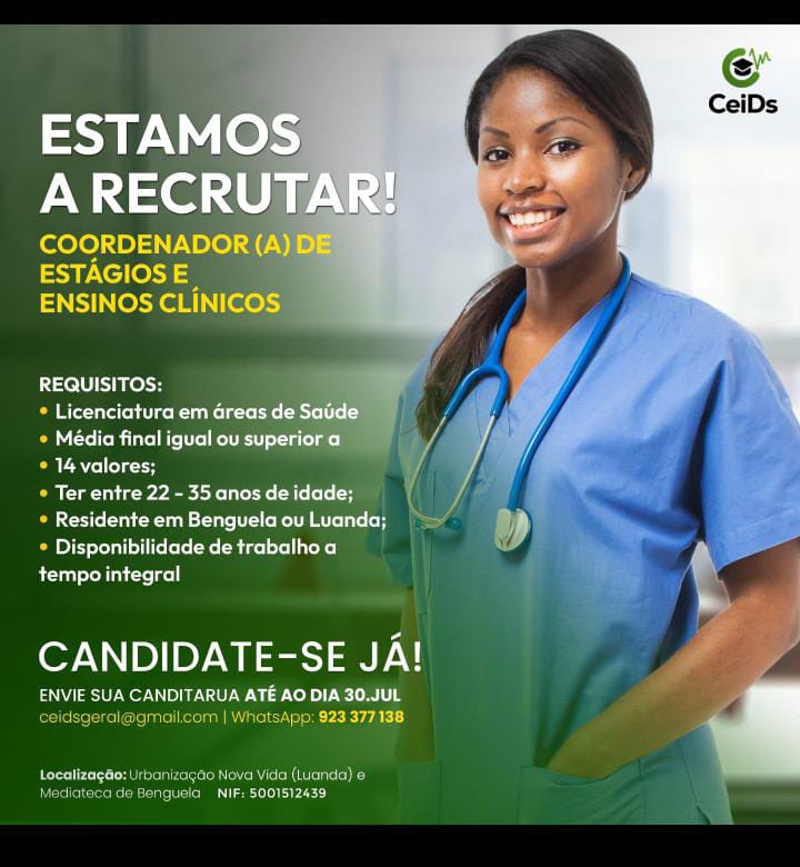 VAGA PARA COORDENADOR (A ESTÁGIOS E ENSINOS CLÍNICOS 