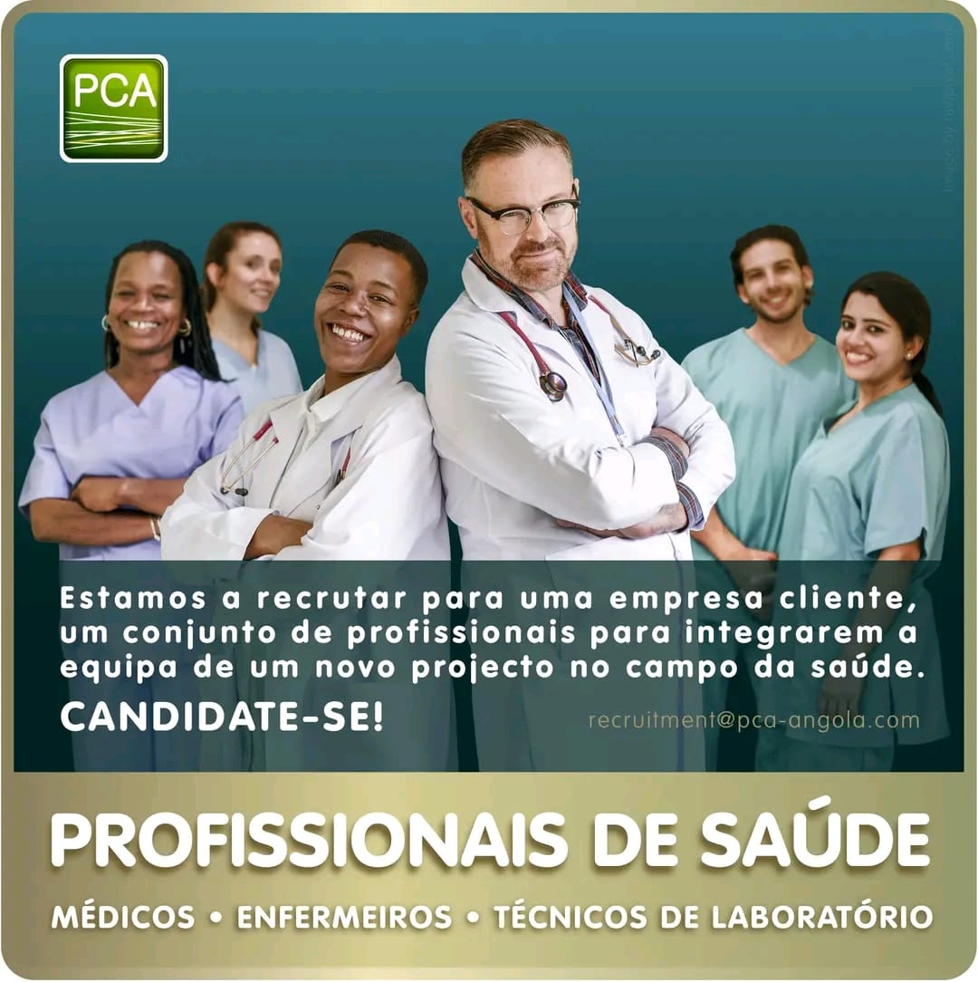 Vagas disponíveis para Médicos Clínica Geral, Médicos Saúde Ocupacional,  Enfermeiros & Técnicos de Laboratório 