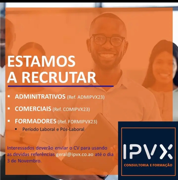 VAGA PARA ADMINITRATIVOS, COMERCIAIS & FORMADORES 
