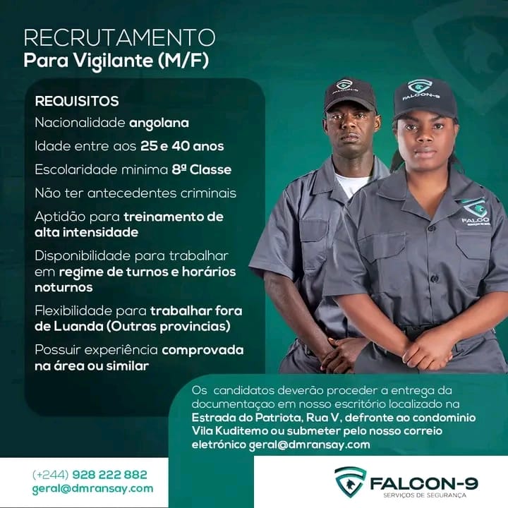 VAGA PARA VIGILANTE (M/F)