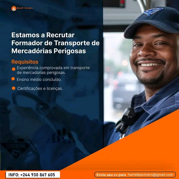 Vaga para Formador Especializado em Mercadorias Perigosas
