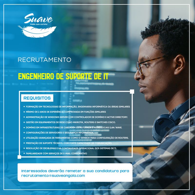 Vaga para Engenheiro de Suporte de TI