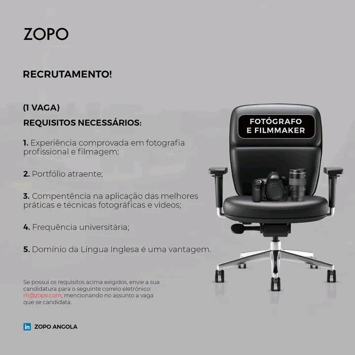 Vaga para 𝗙𝗼𝘁𝗼𝗴𝗿𝗮𝗳𝗼 𝗲 𝗩𝗶𝗱𝗲𝗼𝗺𝗮𝗸𝗲𝗿 (𝟭)