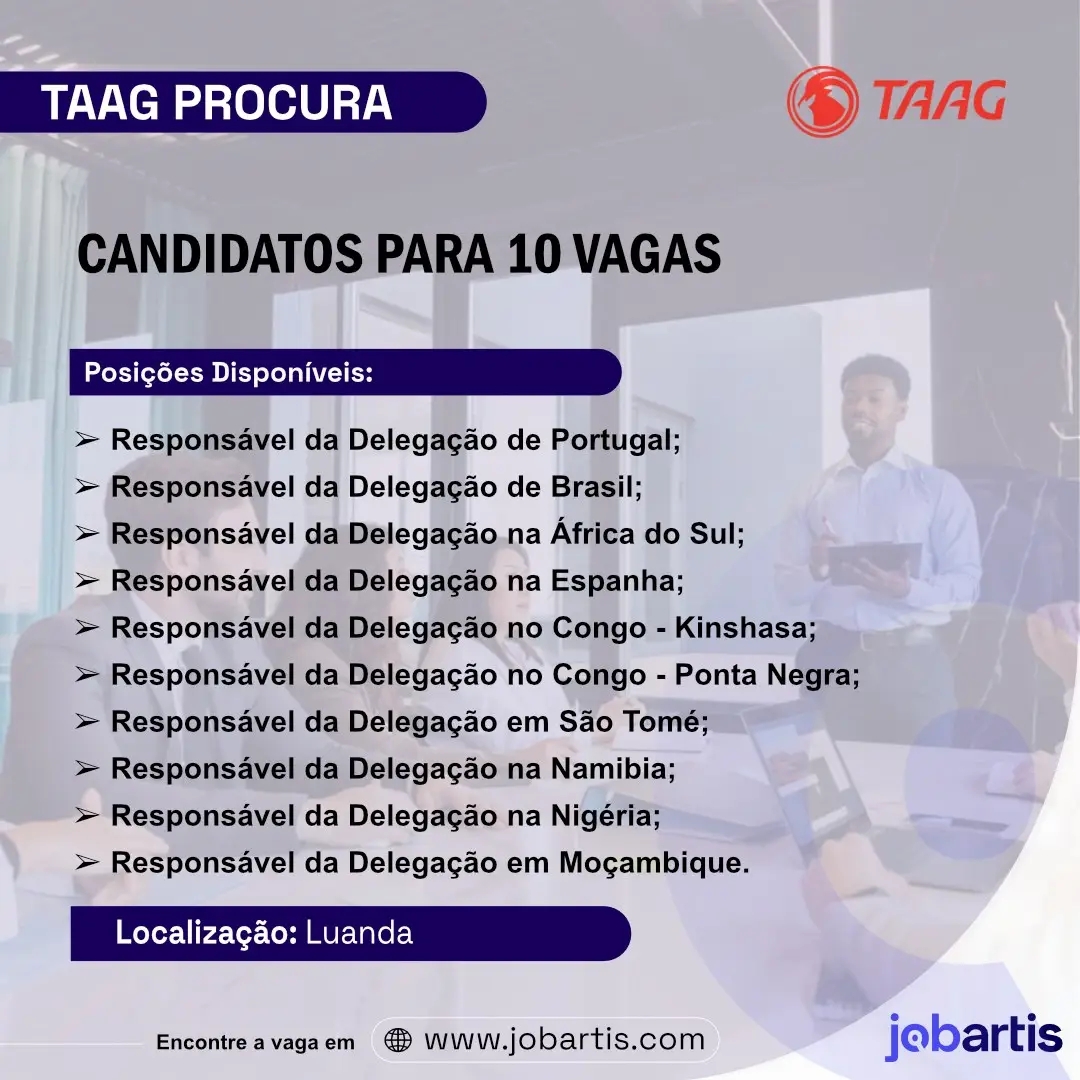DEZ (10) VAGAS NA TAAG