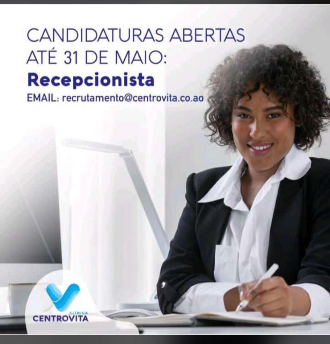 VAGA PARA RECEPCIONISTA 