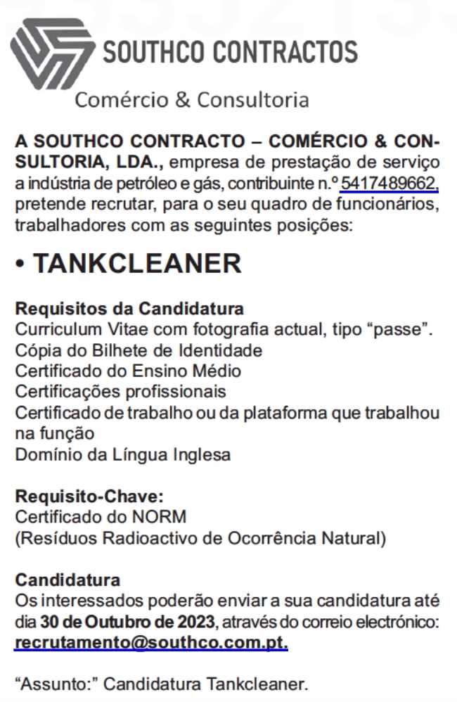 VAGA PARA TANKCLEANER