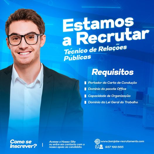 VAGA PARA TÉCNICO DE RELAÇÕES PÚBLICAS
