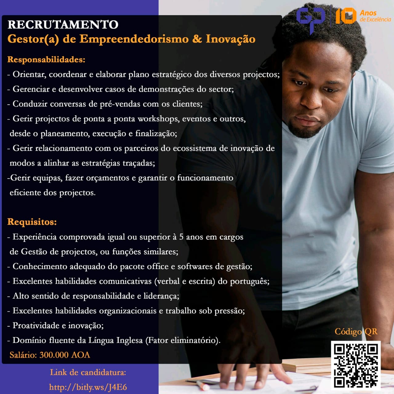 Vaga para Gestor(a) de Empreendedorismo & Inovação 
