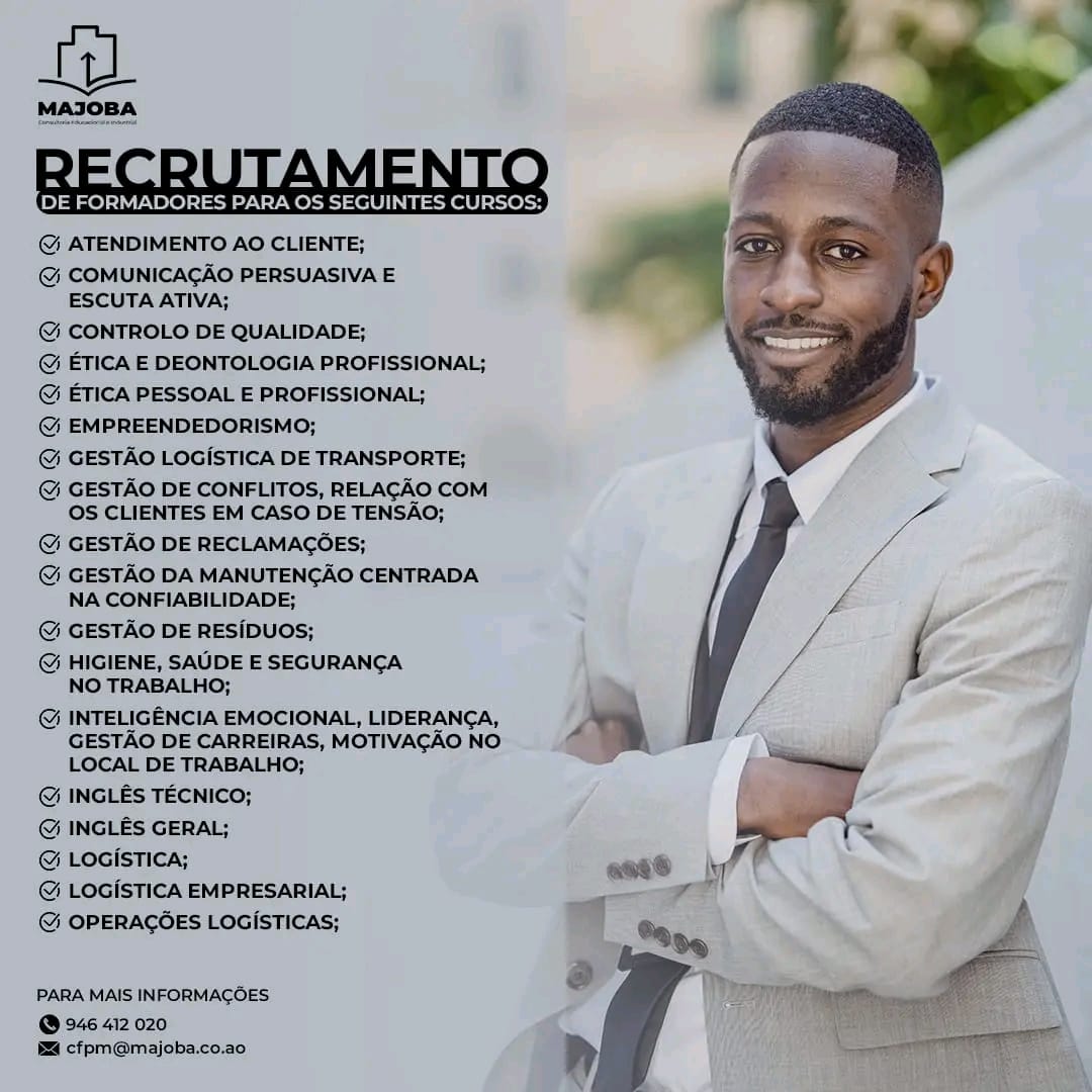 RECRUTAMENTO PARA FORMADORES EM DIVERSAS ÁREAS