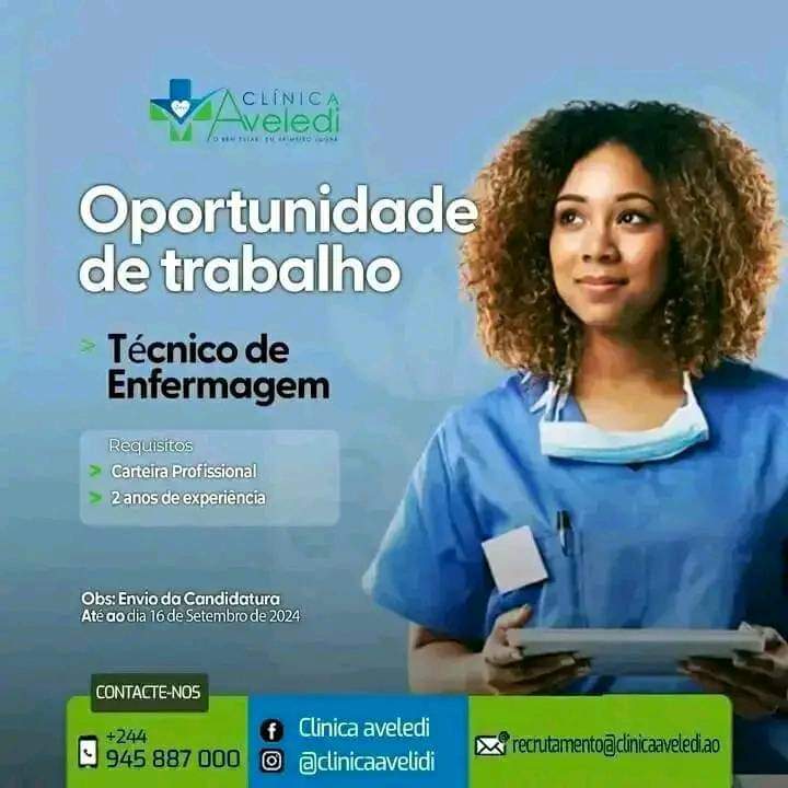 VAGA PARA TÉCNICO DE ENFERMAGEM 