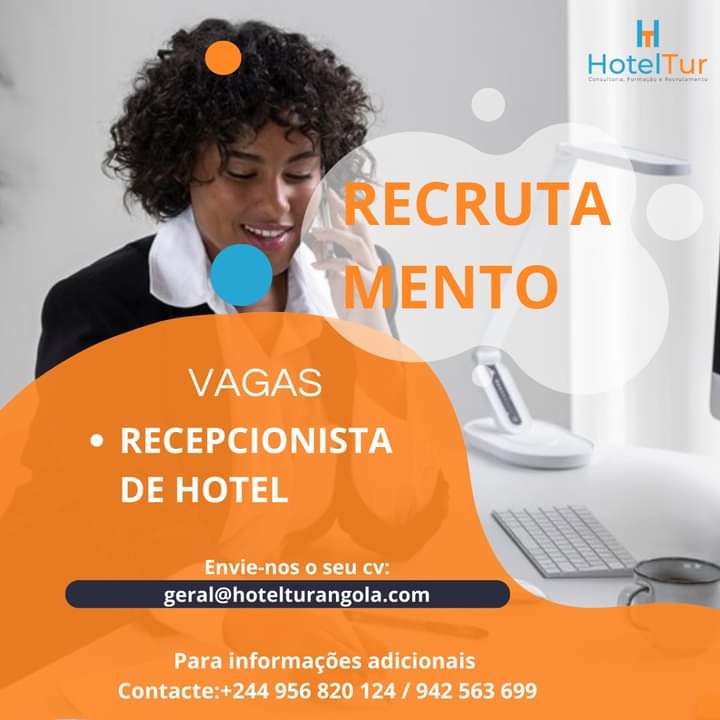 Vaga para Recepcionista de Hotel